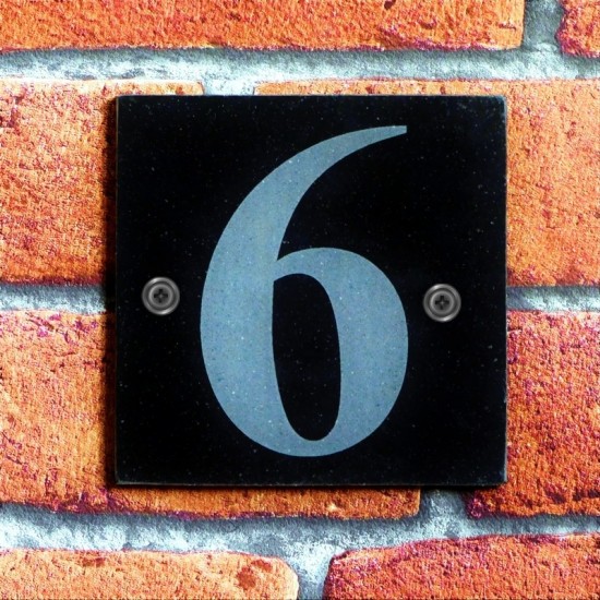 100mm x 100mm Black Marbelite House Number