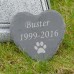 Dog Memorial Slate Heart Garden Stone