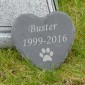 Dog Memorial Slate Heart Garden Stone
