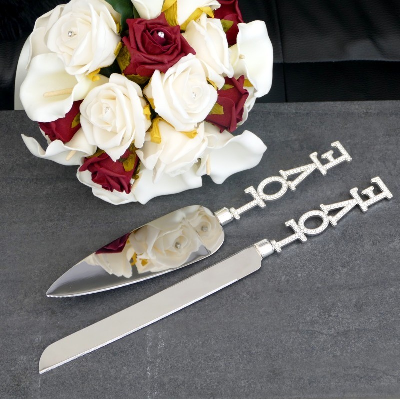 Engraved Cake  Knife  Set  Engraved For FREE Snobs Gifts