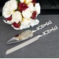 Engraved Cake Knife Set | Diamante Cake Knife And Server