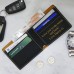 Personalised Black Leather Wallet