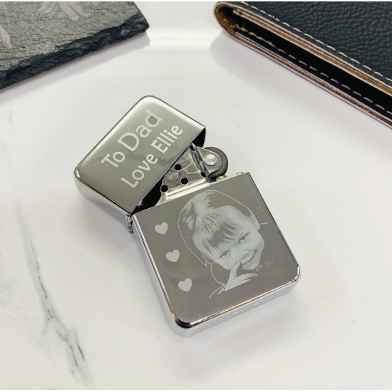 Photo Engraved Zippo Style Lighter | Photo Lighter