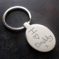 Oval Personalised Keyring Engraved In Your Own Handwriting