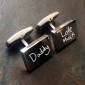 Personalised Cufflinks Engraved In Your Own Handwriting