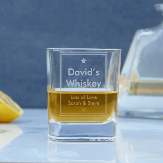 Personalised Star Whiskey Glass