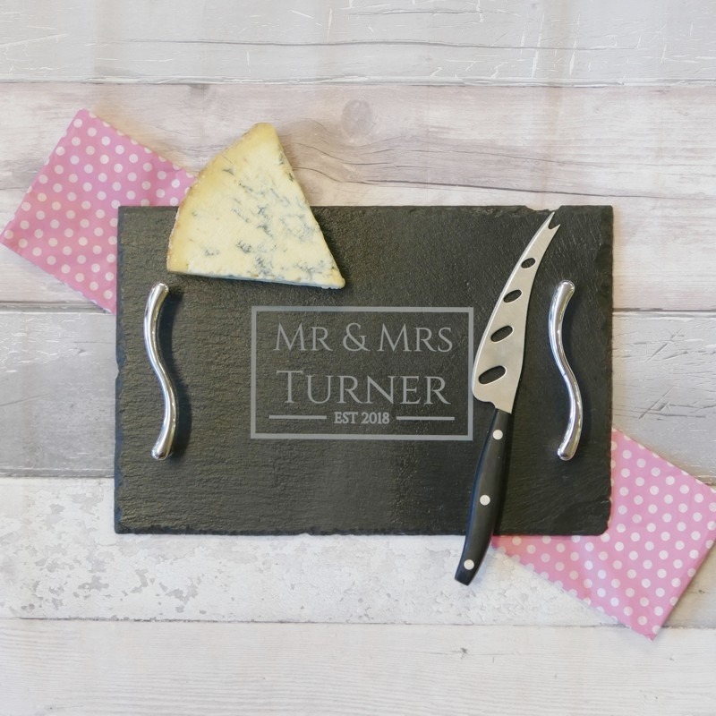 Go Find A Gift Personalised Mr /& Mrs Slate Board