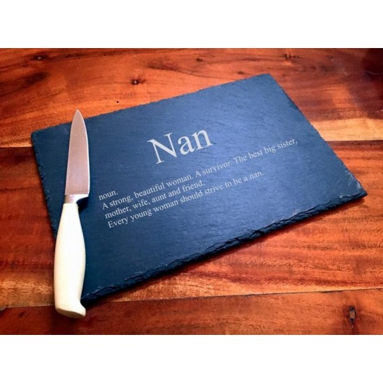 Slate Cheese Board Engraved with Name and Personalised Description