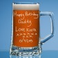 Personalised Pint Glass Tankard Engraved In Your Own Handwriting