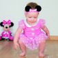 Pink Minnie Mouse Bodysuit With Matching Hat