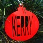 Red Bauble Personalised With Name