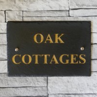 Prestige Natural Slate House sign 300mm x 200mm ANY NAME fast dispatch 