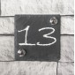 Rough Edged Slate House Sign House Number Deep Engraved 100mm x 100mm