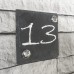 Rough Edged Slate House Sign House Number Deep Engraved 100mm x 100mm