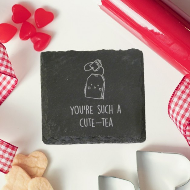 Cute-tea - Funny Slate Coaster