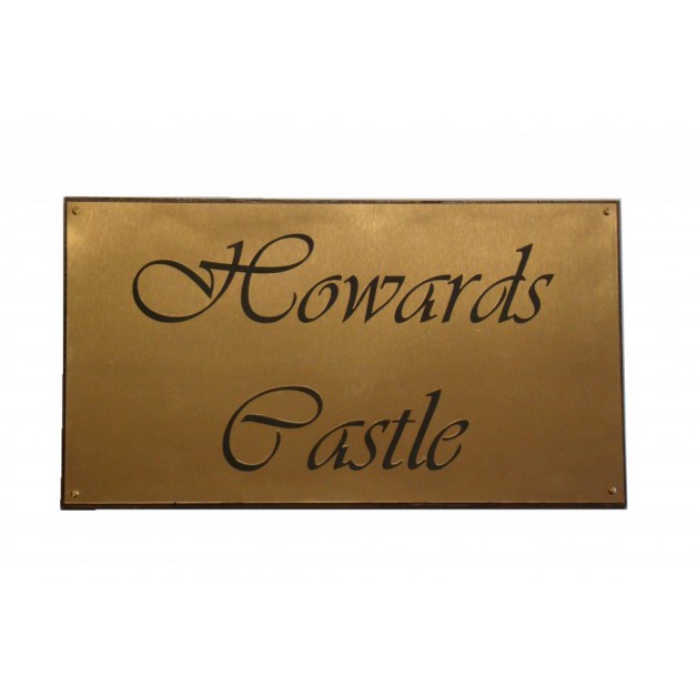 Acrylic House Sign with Mahogany Wood Backing