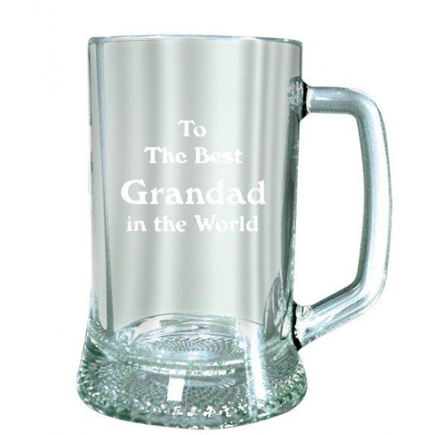 Best Grandad In The World Glass Tankard