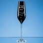 Black Swarovski Element Champagne Flute Engraved In Your Own Handwriting