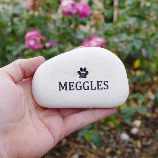 Dog Memorial Stone - Deep Engraved Pebble