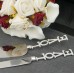 Engraved Cake Knife Set | Diamante Cake Knife And Server