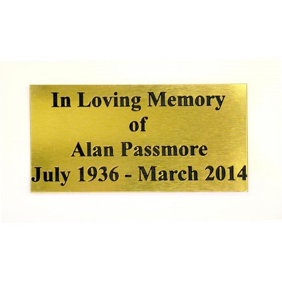 Gold Plasic Memorial Plaque