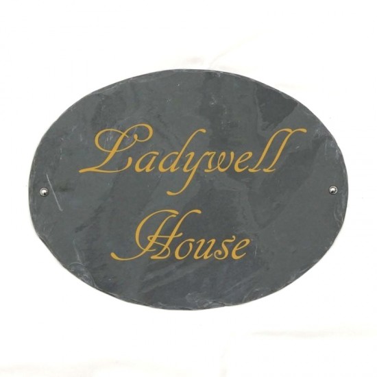 Large Rustic Slate House Sign 420mm x 320mm