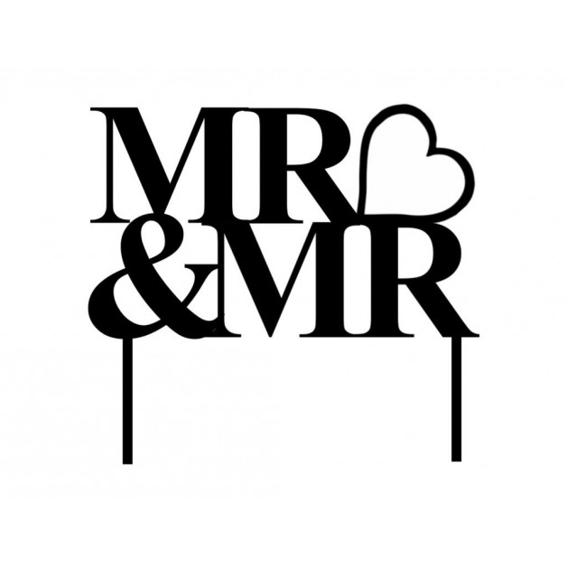Mr & Mr  Acrylic Cake topper