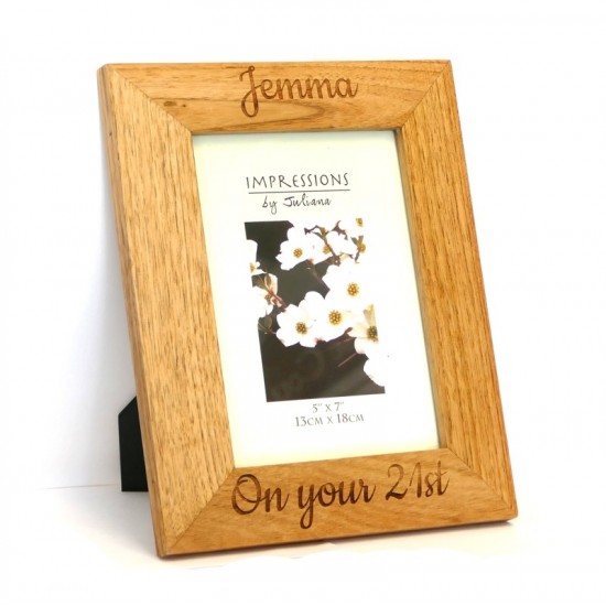 Personalised 21st Birthday Photo Frame 5" x 7"