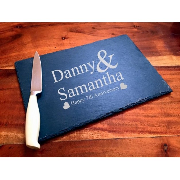 Personalised Anniversary Slate Cheeseboard