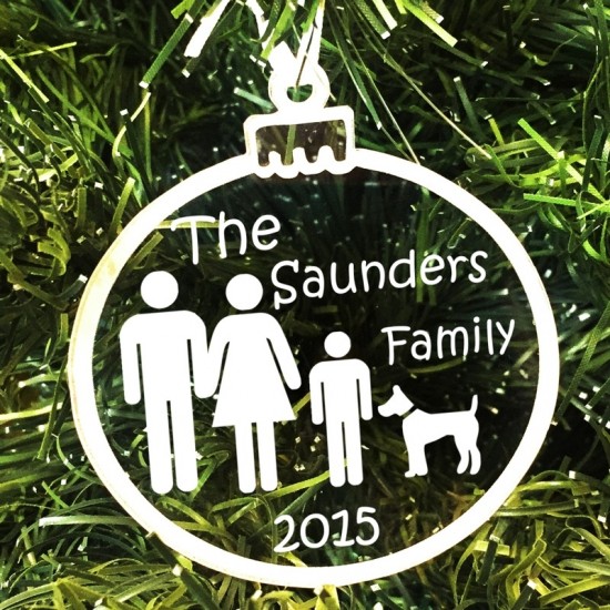 Personalised Family Christmas Bauble