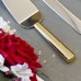 Personalised Gold Cake Knife Server | Gold Cake Knife Set