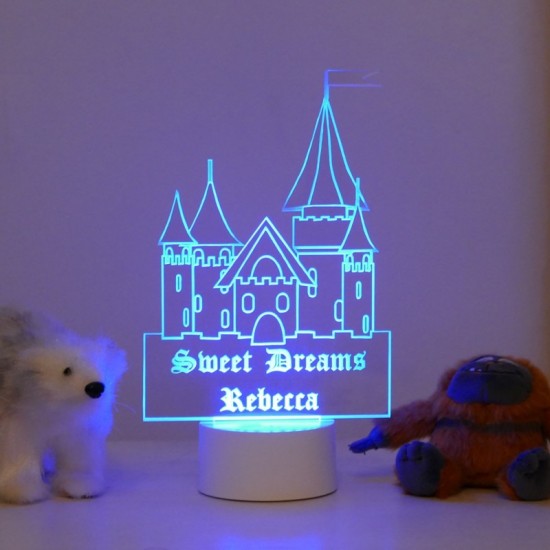 Personalised Princess Castle Night Light