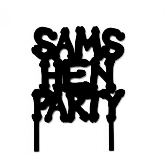 Personalised 'Willy Font' Hen Party Cake Topper