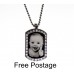 Photo Engraved Necklace | Diamante Dog Tag Photo Pendant