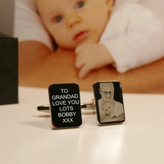 Photo Engraved Portrait Cufflinks