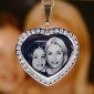 Photo Necklace | Photo Engraved Diamante Pendant