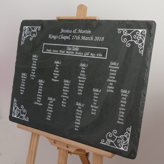 Premium Slate Wedding Table Plan 