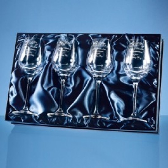 Set of four Swarovski Crystal Wine Glasses