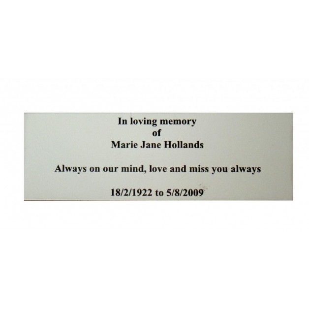 Silver Plastic Memorial Plaque