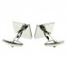 Silverplated Engraved Square Cufflinks