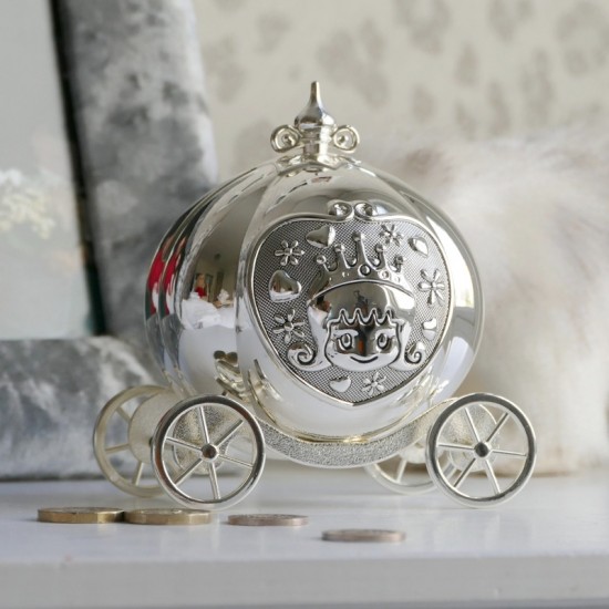 Silverplated Princess Carriage Money Box