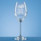 Engraved Swarovski crystal wine glass